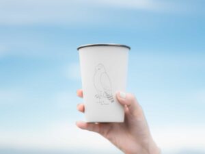 熊鷹霧面磨沙白「超輕量」不鏽鋼杯