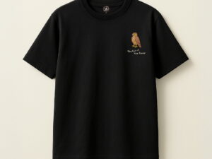 老鷹三兄弟【小弟大冠】刺繡寬版Tee 黑